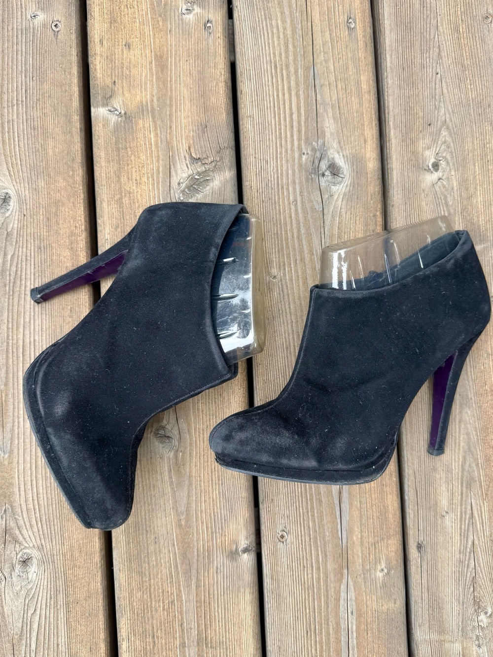 Iconic Millennial Suede High Heel Ankle Booties